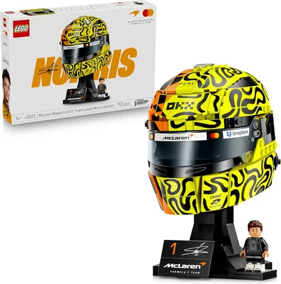 Casco LEGO Editions Lando Norris McLaren Mastercard F1 Team - Gadget F1 - Kit con Minifigura Collezione - Regalo