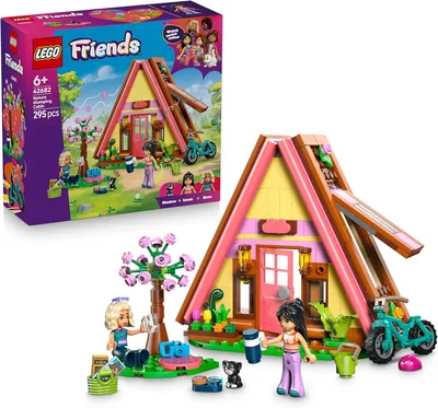 LEGO Friends Glamping Cabin im Freien Natur - Miniaturspielhaus mit 2 Minifiguren, Katze Figur & Zubehör (32% Rabatt)