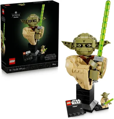 LEGO Star Wars 75438 Yoda Bust - DIY Sändare Modellkit med Grön Lichterstab & Jedi Meistern Minifigur - 17% Avrinkt