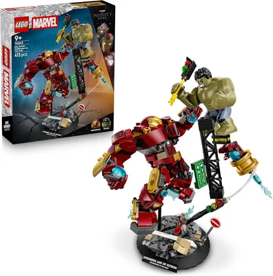 LEGO Marvel Hulkslag: Hulkbuster vs. Hulk - Bouwpakket met 2 Actiefiguren en Iron Man Minifiguur - 40% Korting
