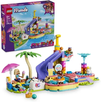 LEGO Friends Lustiger Tag im Wasserpark - Miniatur-Spielset mit Rutsche, 2 Minifiguren, 4 Tierfiguren und Tierzugang (42% Rabatt)