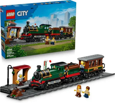 LEGO City Steam Zug Klassik - STEM-Modul - Set mit Bahnhof, Schienen, Kabinensteuerung, Stoppsignal und 5 Miniaturfiguren (39% Rabatt)