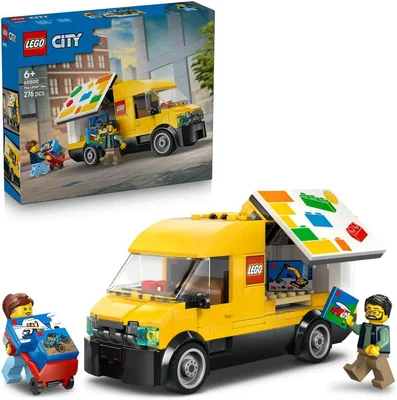 LEGO City Furgonetka LEGO - Zabawka dla dzieci od 6 lat, klocki konstrukcyjne z pojazdem i dwiema minifigurkami