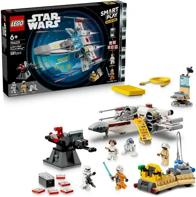 LEGO Star Wars SMART Play: X-Wing Czerwona Piątka Luke’a 75423 | Zabawka interaktywna dla dzieci 6+