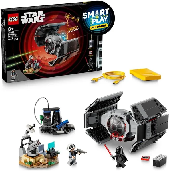 LEGO Star Wars 75421 SMART Play: Myśliwiec TIE Dartha Vadera, interaktywna zabawka dla dziecka (Najlepsza Cena)