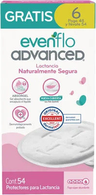 Protector para Lactancia Evenflo, Paquete de 96 piezas con Sistema Absorgel Antiescurrimientos