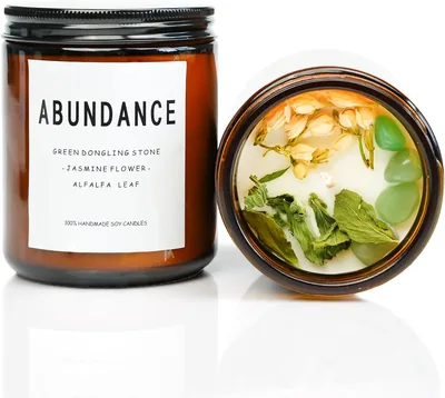 Natural Crystal Candle - Abundance 46% Off