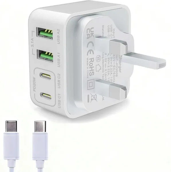 40W USB C Fast Charger Plug, WZ USB C Fast Charger PD 3.0 Quick Wall Plug Power Adapter for iPhone 1