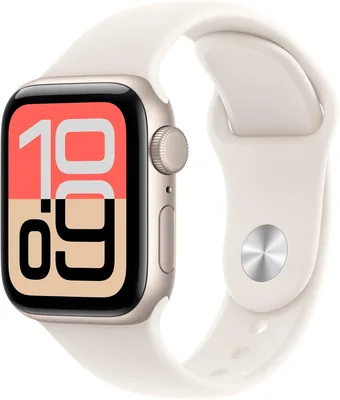 Apple Watch SE 3 GPS 40mm Lichtgrijze Aluminium Smartwatch met Sportband (S/M) - Slaaptracking en Hartslagmeting, 10% Korting