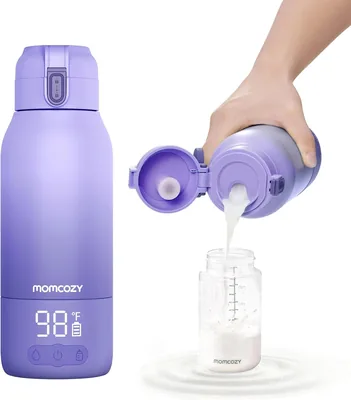 Momcozy Calentador de Leche Portátil (Gris): 2 Modos, Calentamiento Rápido, Batería de Larga Duració