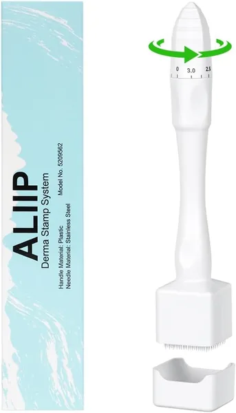 AliIP Derma Stamp Microneedling 0-3mm justerbar med 140 pin Trimmer för hår, snor och skälet - Best Price