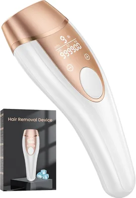 Depilador Láser 21J con Función de Enfriamiento 600-1200NM, Blanco | Eliminación de Pelos con Luz Pulsada 9 Niveles de Energía