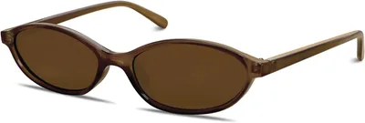 Beauvia Retro Oval Sunglasses Women'90s Chic
