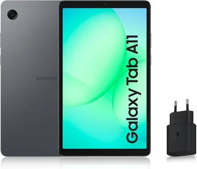Samsung Galaxy Tab A11 8.7'' WiFi 64 Go, Tablette Android, 4 Go RAM, Son 3D, Gris, Chargeur AC rapide 25W Inclus, Version FR