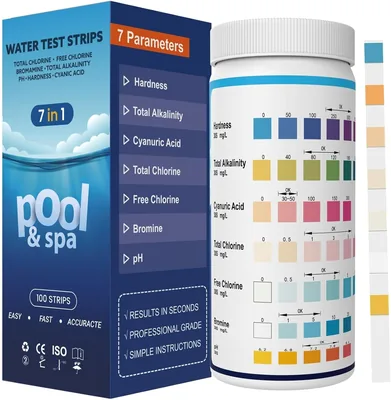Pool Test Strips 7-in-1: Professioneller Tester für Pools, Whirlpool und Spas - 51% Rabatt