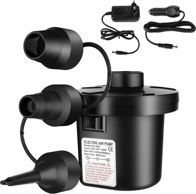 vvhippo Pompe à Air Électrique, 2 en 1 avec 3 Embouts d'Air | Pour Matelas Gonflables, Piscines et Plus