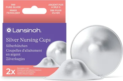 Lansinoh Silver Cups - 999 Sterling Nickel Free Silver Shields