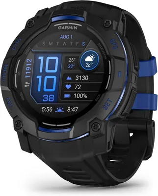 Garmin Instinct 3 - Black/Bolt Blue Smartwatch
