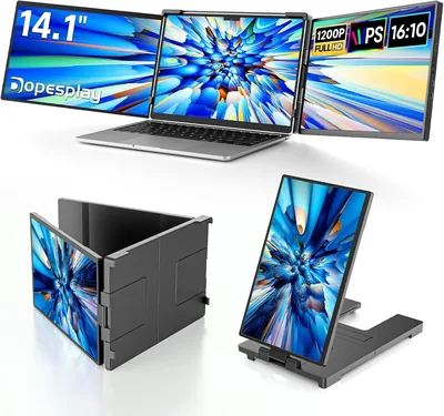 Dopesplay Laptop Screen Extender 14" FHD Triple Monitor