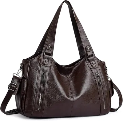 VOESLD Damhanda, skånare, kvinnlig, PU-leder, chic, stor kapasitet, elegant stiff skåna, för arbetet, shoppen, 296.84 SEK