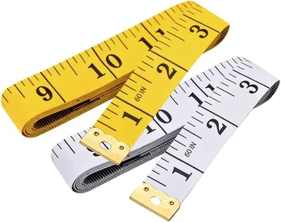 Soft Tape Measure Pack of 2 - Dual Scale Standard & Metric for Weight Loss
