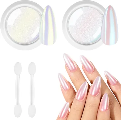 BUTBU Nail Powder 2 Colors Chrome Glitter Best Deal