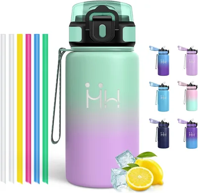 Motswedi 500ml Termico Bottiglia d'Acqua con Straccio, Bottiglia in Acciaio Inox per Bevande Caldi e Freddi
