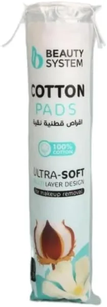 Beauty System Ultra-Soft Cotton Pads, 120 Count, Multi-Purpose, Lint-Free, High Absorbency, Premium Quality
