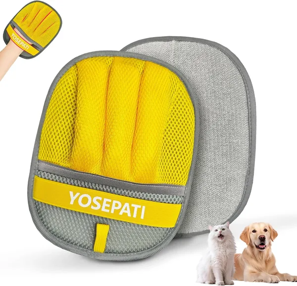 Rękawica YOSEPATI do usuwania włosów zwierzęcych z wzmocnionym elektrostatycznie, Magiczna szczotka wieloprzeponowa - Najlepsza oferta