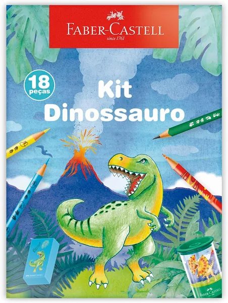 Kit Dinossauro Faber-Castell 370517, 18 Peças, Edição Limitada - Melhor Preço