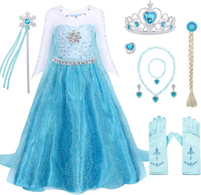 Princess Dress Girls Costume Birthday Party Halloween Cosplay Outfit Accessories Best Deal