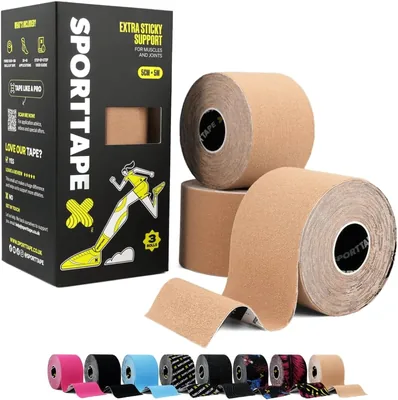 SPORTTAPE Kinesiology Tape 3 Rolls Beige - Best Deal