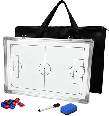VELLUSTRA Fotbollstränares Taktisk Magnetis Karta, Magnetisk Fotbollstränarebord med Magneter och Pen, Geschenk för Trener