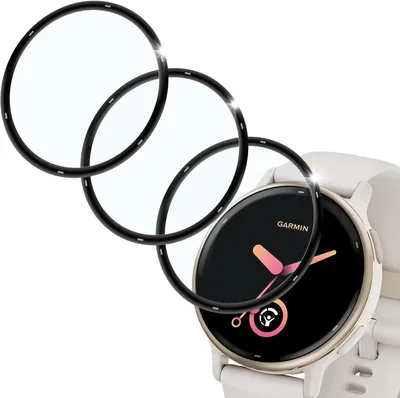 Garmin VivoActive 5用 保護フィルム3枚セット PETコンポジット 全面保護 液晶スクリーン対応