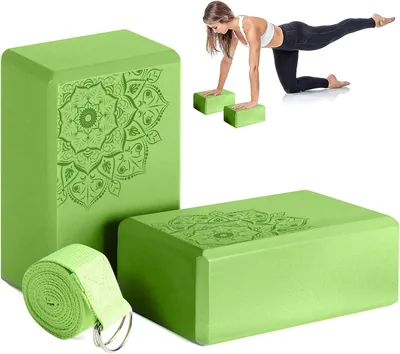 2 Bloques de Yoga Suaves, Resistentes al Olor y Antideslizantes con Correa - Mejor Oferta