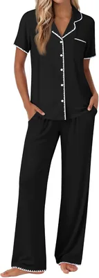 Ekouaer Pajamas Set Button Up Soft Pjs - Best Deal