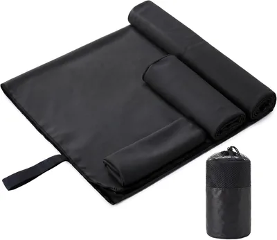 OSLIFE Toalla de Microfibra para Secado Rápido, 3 Unidades, Ultraligera y Portátil, Absorbente Superior, Ideal para Viajes y Fitness