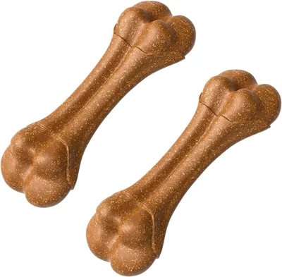SCHITEC Juguete Masticable de Hueso para Perros Pequeños y Cachorros, Sabor a Carne de Res
