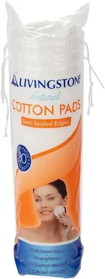 Livingstone Cosmetic Pad Round Cotton White 80 Pads Best Deal