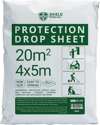 Shield Guard Pro 20m² Waterproof Sheet for Painting