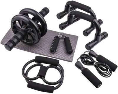 HappyDeals 7 Piece Fitness Set: Resistance Bands & More