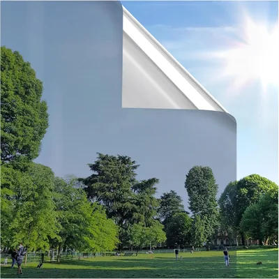 Film miroir Rabbitgoo pour fenêtres sans traces, anti-chauffage et anti-UV, électrostatique, sans colle, protection de la vie privée, souffle d'air pour fenêtre - Meilleur Prix