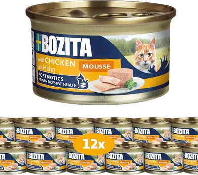 Bozita Mousse Kattfärd 12 x 85 g - Fin mussettextur med Kock, Gransvritt recept, Inget tillagd sugar - Best Deal