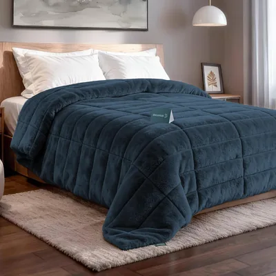 Edredón Dreamlab Afelpado | Colcha Polar Sherpa Suave | Cobertor de Invierno Transpirable y Cálido | Ropa de Cama Hipoalergénica