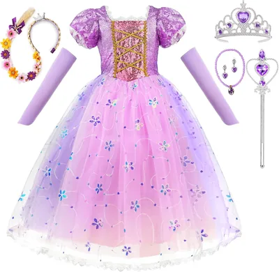AOOWU Rapunzel Princess Dress Costume Set