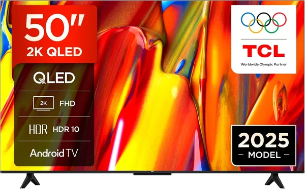 TCL 50V5C-UK 50Inch Full HD Smart QLED Direct LED TV with Android TV