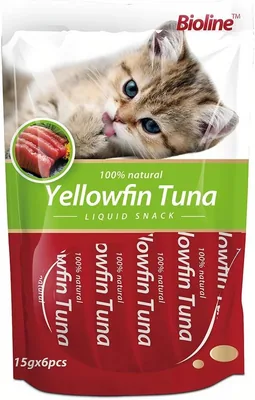 Premium Paws Bioline Liquid Snack Sachet (Yellowfin Tuna) - 6 x 15g