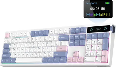 EPOMAKER TH108 PRO Mechanical Keyboard - Creamy Gasket, Wireless, RGB (White)