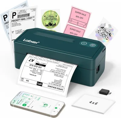 Labeer Thermal Shipping Label Printer Green