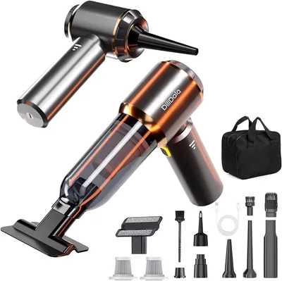 DiliDala Aspiradora de Mano, 28000PA Aspiradora para Coche, 4 en 1 con Motor sin Brocha, 3 Niveles, Cordless